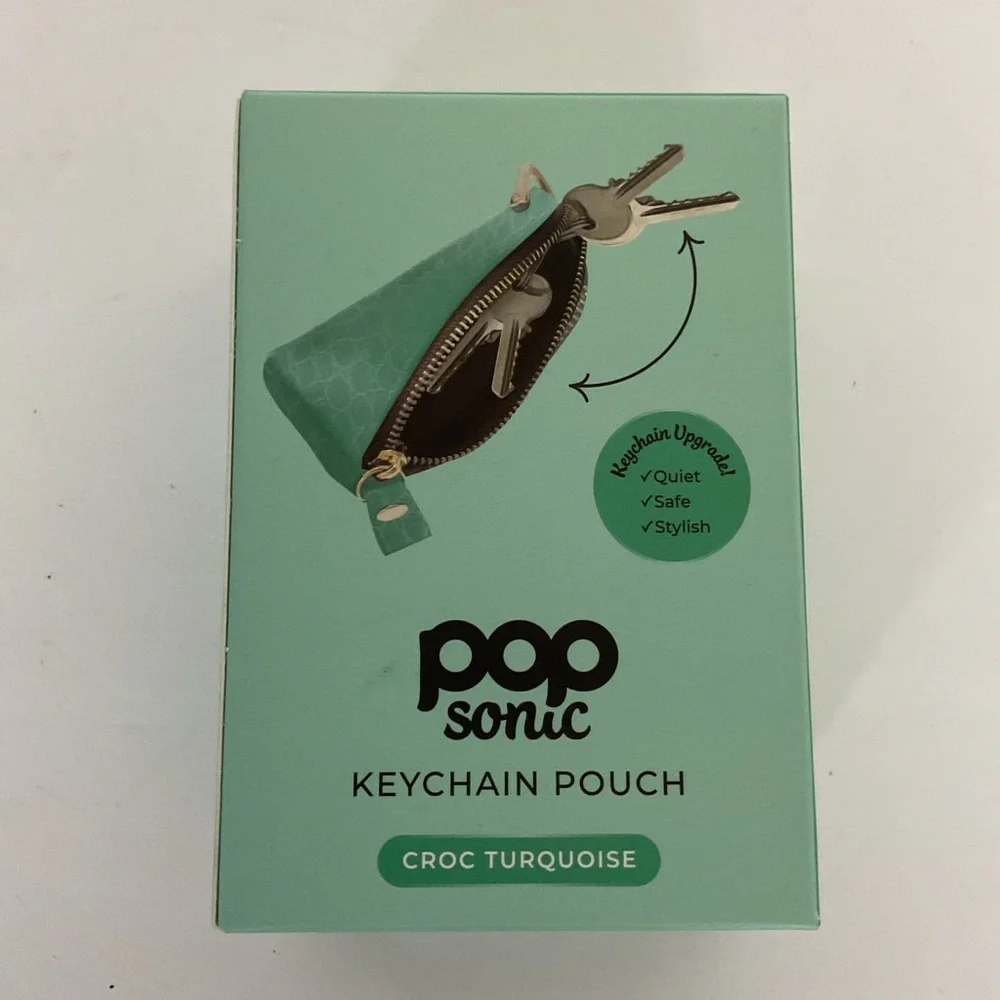 Pop Sonic. vegan Leather Keychain Chain Mini Coin Purse NWT
